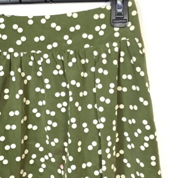 Forever 21 Olive Green White Polka Dot Mini Skirt - Picture 5 of 8